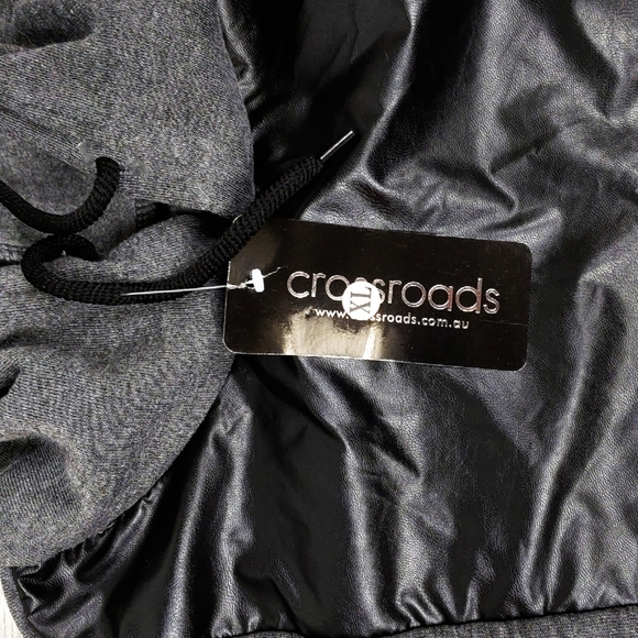 NWT Sanctuary Blk Coated Skinny Jeans 16 + Hoodie - Picture 11 of 13